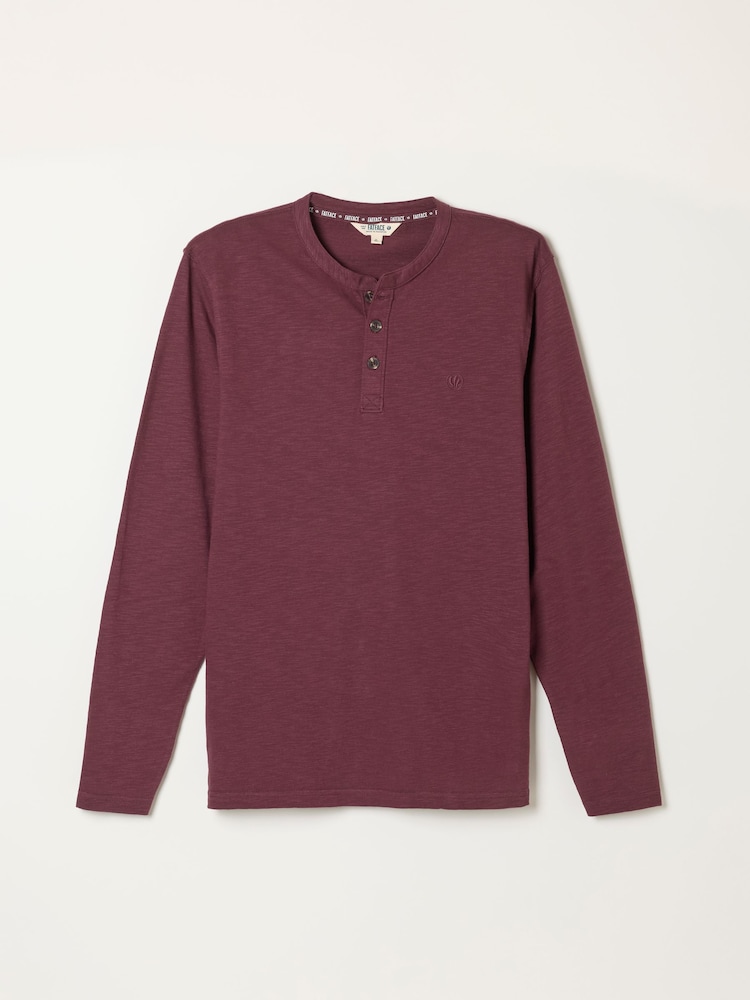 Morado ciruela - FatFace Long Sleeve Woodside T-Shirt - Imagen 6 de 6
