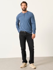 Denim azul - FatFace Long Sleeve Woodside T-Shirt - Imagen 4 de 5