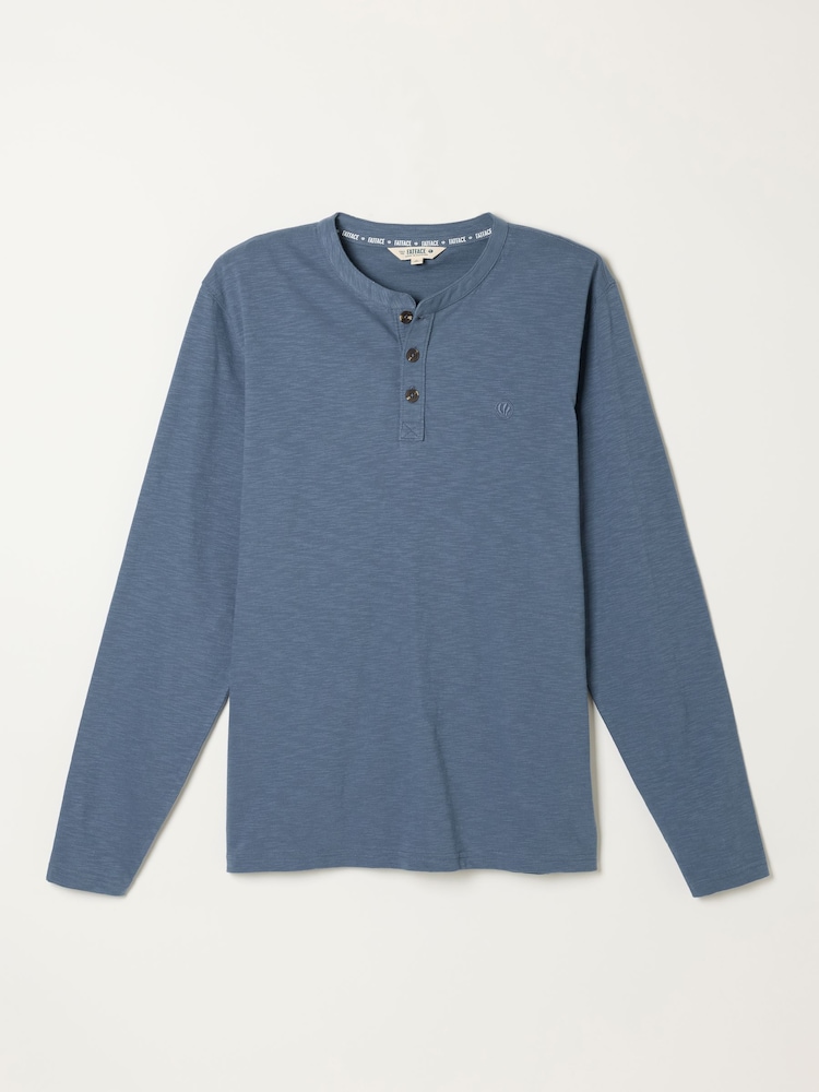 Denim azul - FatFace Long Sleeve Woodside T-Shirt - Imagen 5 de 5