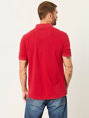 FatFace Cherry Red Short Sleeve Pique Polo Shirt - Image 2 of 5