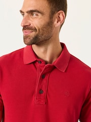 FatFace Cherry Red Short Sleeve Pique Polo Shirt - Image 4 of 5