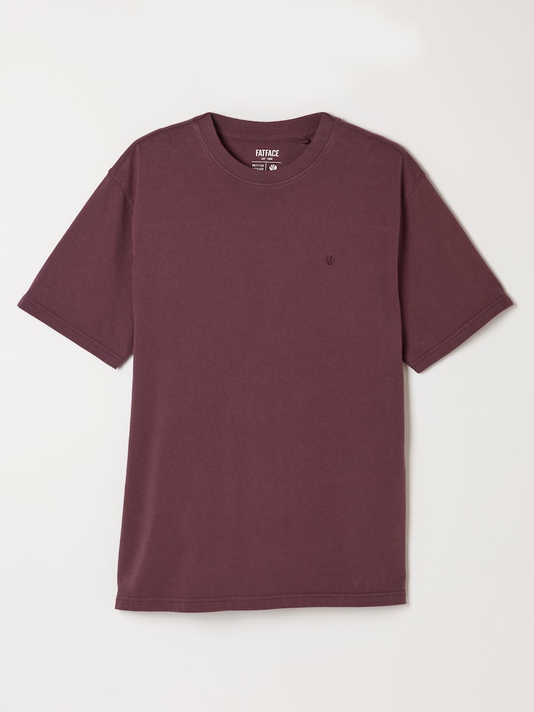 FatFace Alton Dusky Purple Short Sleeve T-Shirt - Image 6 of 6