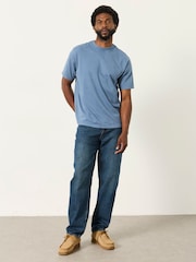 FatFace Alton Blue Denim Short Sleeve T-Shirt - Image 4 of 6