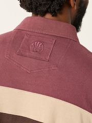 FatFace Plum Purple Long Sleeve Chest Stripe Rugby - Image 3 of 6