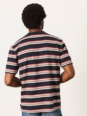 Itim na Multi Stripe - FatFace Short Sleeve Relaxed Fit T-Shirt - Larawan 2 ng 6
