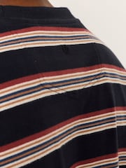 Itim na Multi Stripe - FatFace Short Sleeve Relaxed Fit T-Shirt - Larawan 5 ng 6