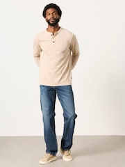 Oatmeal - FatFace Long Sleeve Woodside T-Shirt - Imagen 3 de 6