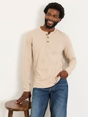 Oatmeal - FatFace Long Sleeve Woodside T-Shirt - Imagen 4 de 6