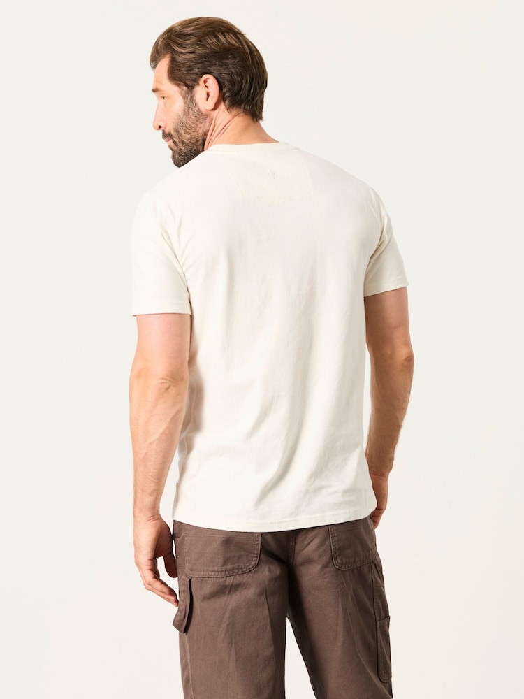 FatFace Natural Bookshelf Graphic Tshirt - Image 2 of 6