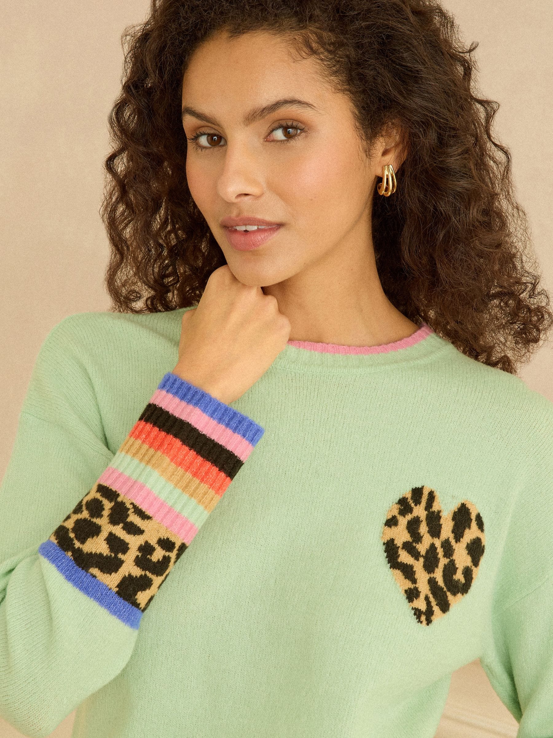 Love&greenです。 Buy Love & Roses Mint Green Crew Neck Cosy Jumper from Next Japan