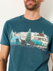 FatFace Navy VW Camper Graphic T-Shirt - Image 3 of 6