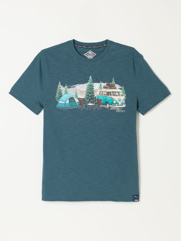 FatFace Navy VW Camper Graphic T-Shirt - Image 6 of 6 FatFace Navy VW Camper Graphic T-Shirt - Image 6 of 6