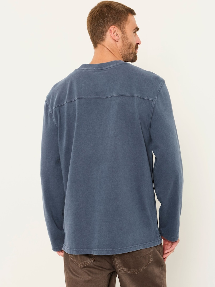 FatFace French Navy Long Sleeve Alton T-Shirt - Image 2 of 6