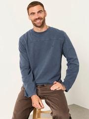 FatFace French Navy Long Sleeve Alton T-Shirt - Image 5 of 6