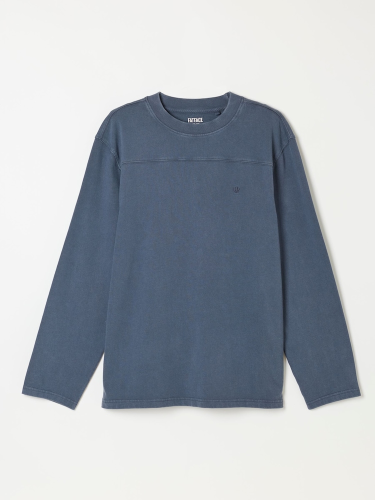 FatFace French Navy Long Sleeve Alton T-Shirt - Image 6 of 6