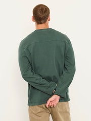 FatFace Dark Green Long Sleeve Alton T-Shirt - Image 2 of 5