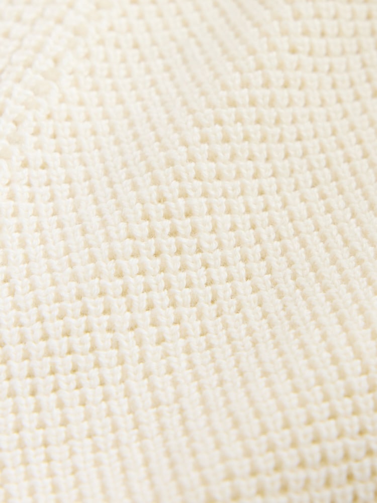 Ecru Textured Zip Through Knitted Bomber Cardigan (3mths-7yrs) - Image 9 of 9