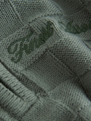 Green Textured Knitted Zip Neck Polo Shirt (3mths-7yrs) - Image 7 of 8