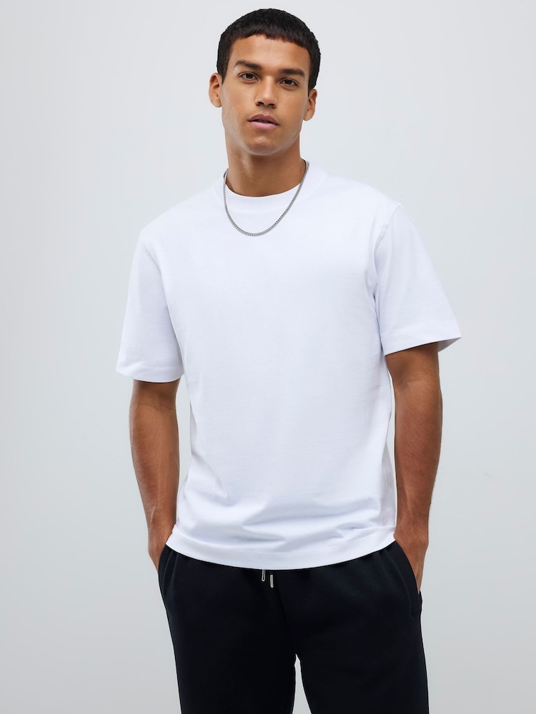 River Island Grey Regular Fit Crew Neck Cotton Jersey T-Shirts 3 Pack - Image 2 of 5 River Island Grey Regular Fit Crew Neck Cotton Jersey T-Shirts 3 Pack - Image 2 of 5
