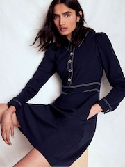 Azul - Vestido de manga comprida Nicolette da Boden - Imagem 1 de 5