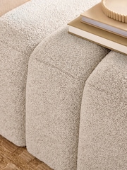 Casual Boucle Light Natural Stella Storage Drawer Coffee Table - Image 3 of 11