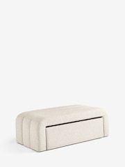 Casual Boucle Light Natural Stella Storage Drawer Coffee Table - Image 7 of 11