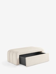 Casual Boucle Light Natural Stella Storage Drawer Coffee Table - Image 8 of 11