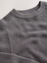 Charcoal Mid Without Stag Cotton Crew Neck Knitted Jumper (3-16yrs) - Image 3 of 3