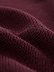Plum Purple With Stag Cotton Crew Neck Knitted Jumper (3-16yrs) - Image 3 of 4