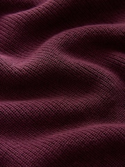 Plum Purple Without Stag Cotton Crew Neck Knitted Jumper (3-16yrs) - Image 3 of 4