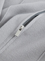 Grey Funnel Neck Zip Through Cardigan (3-16yrs) - Image 5 of 5