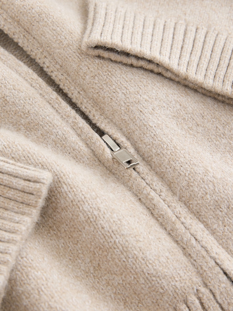 Neutral Zip Through Cardigan (3-16yrs) - Image 3 of 3