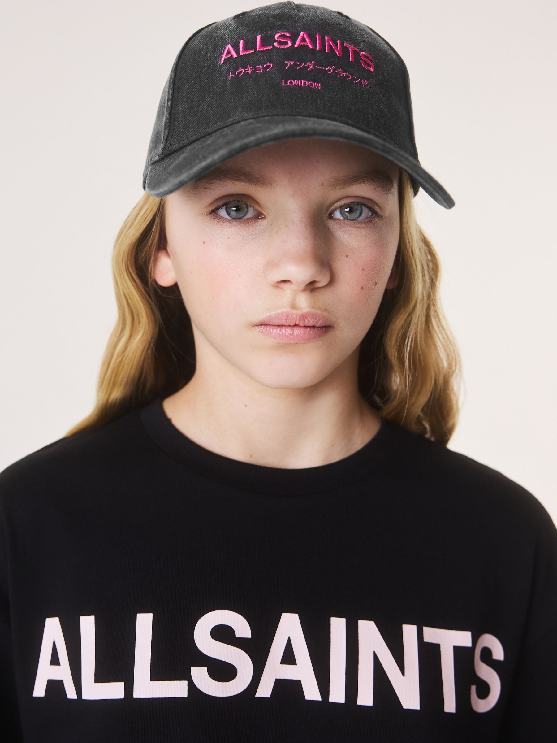 Buy smALLSAINTS Black/Pink Logo Baseball Cap from Next Oman