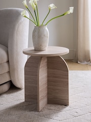Light Natural Plinth Side Table - Image 1 of 3