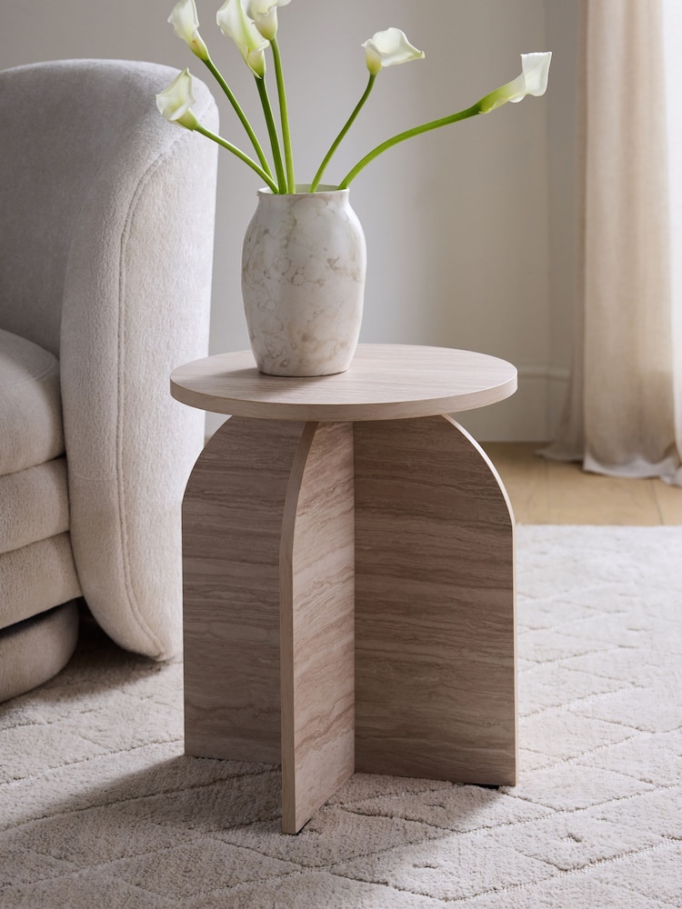 Light Natural Plinth Side Table - Image 1 of 3