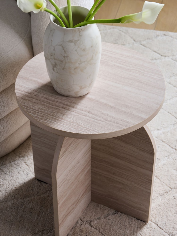 Light Natural Plinth Side Table - Image 2 of 3