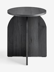 Black Bronx Oak Effect Side Table - Image 4 of 4