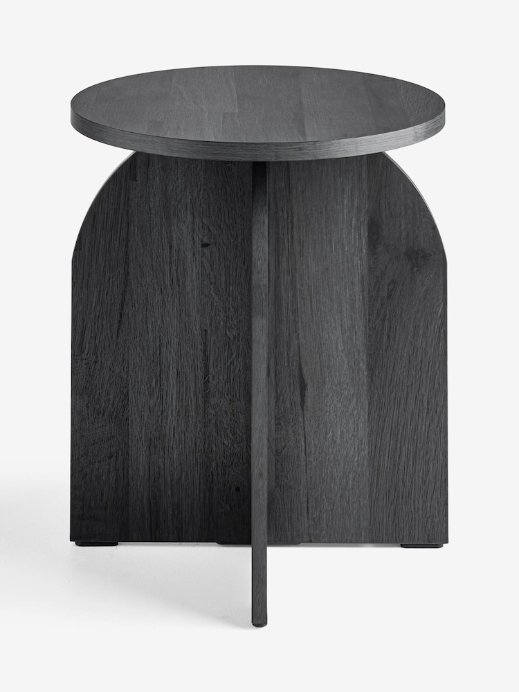 Black Bronx Oak Effect Side Table - Image 4 of 4
