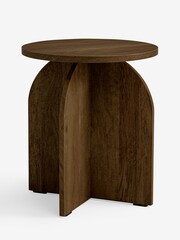 Dark Natural Oswin Oak Effect Side Table - Image 1 of 3