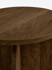 Dark Natural Oswin Oak Effect Side Table - Image 2 of 3