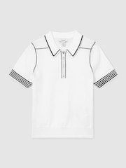 Reiss White Whorlton Polo Shirt - Image 1 of 3
