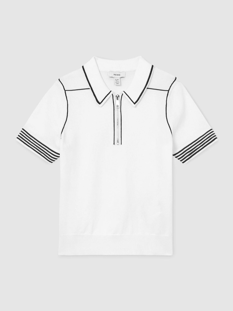 Reiss White Whorlton Polo Shirt - Image 1 of 3