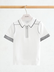 Reiss White Whorlton Polo Shirt - Image 2 of 3