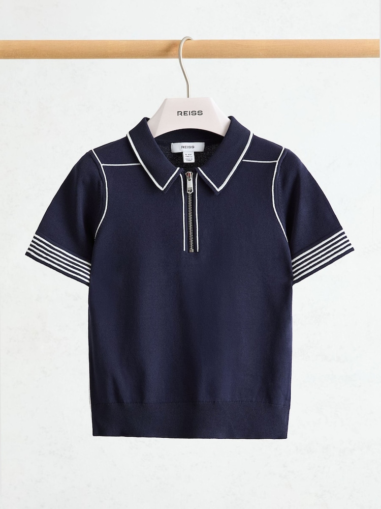 Reiss Navy Whorlton Polo Shirt - Image 1 of 3