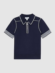 Reiss Navy Whorlton Polo Shirt - Image 2 of 3