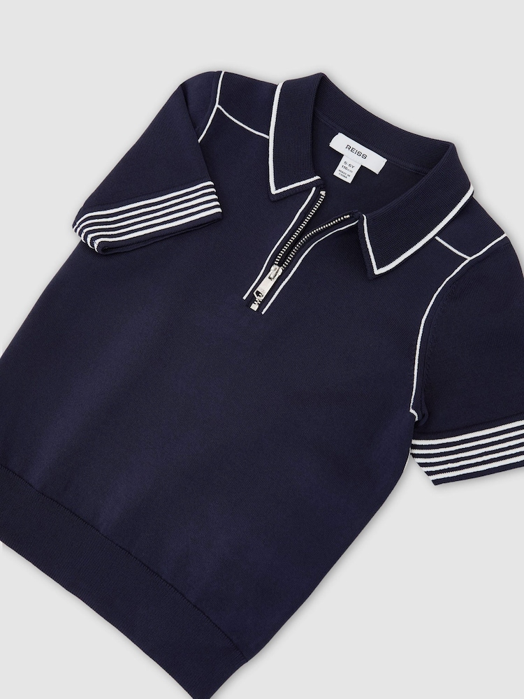 Reiss Navy Whorlton Polo Shirt - Image 3 of 3