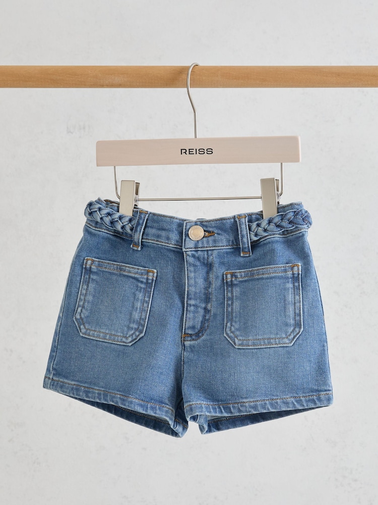 Reiss Denim Blue Ariel 3-9 yrs Shorts - Image 2 of 3