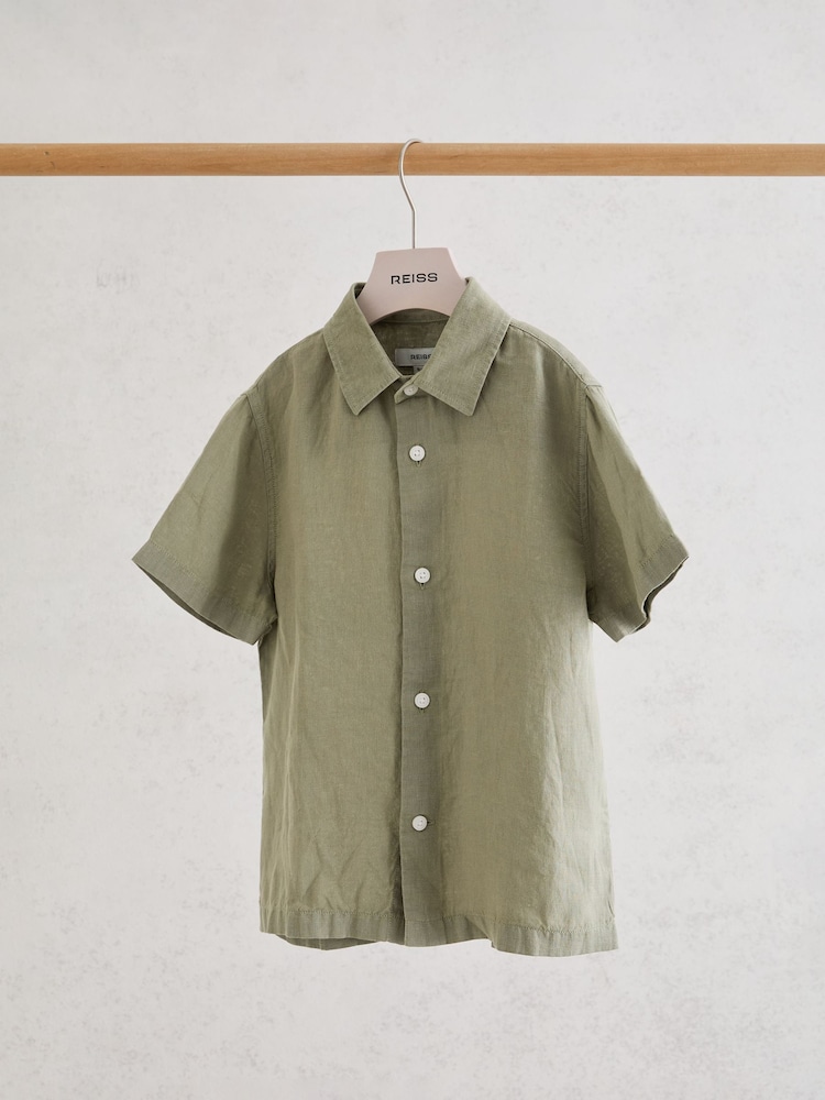 Reiss Thyme Green Holiday Shirt - Image 1 of 3