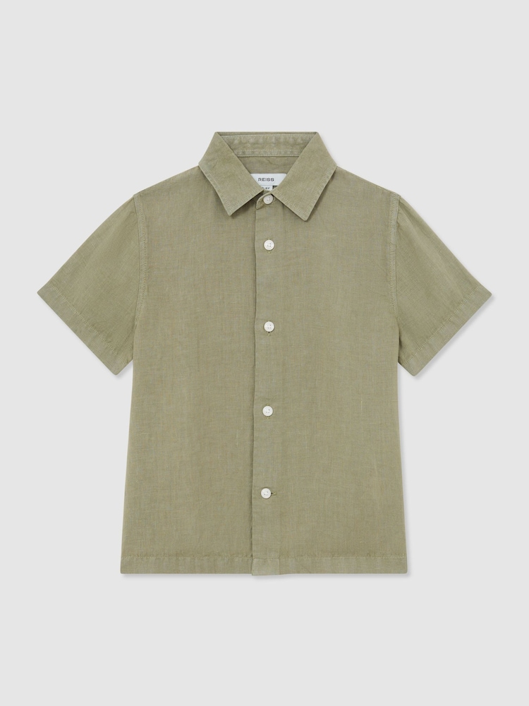 Reiss Thyme Green Holiday Shirt - Image 2 of 3