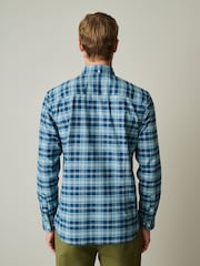 Blue Stretch Oxford Check Long Sleeve Shirt - Image 2 of 6